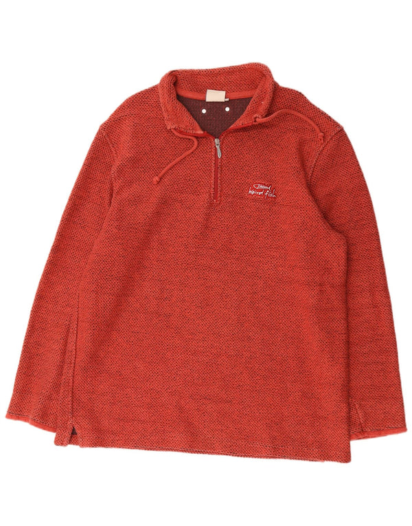 Weird Fish Ανδρικό Φούτερ με φερμουάρ Jumper 2XL Κόκκινο βαμβακερό