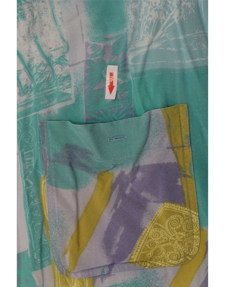Bodoni Mens Abstract Pattern Short Sleeve Shirt XL Multicoloured