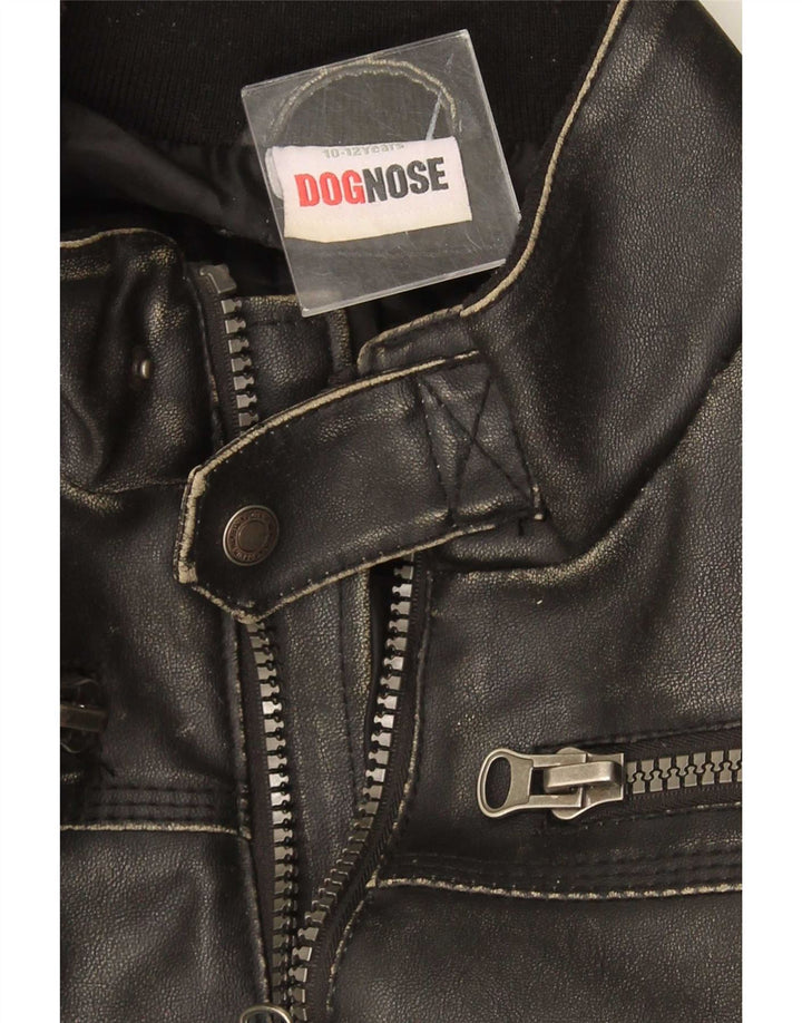 Δερμάτινο μπουφάν Dognose Boys Bomber 10-11 Years Μαύρο