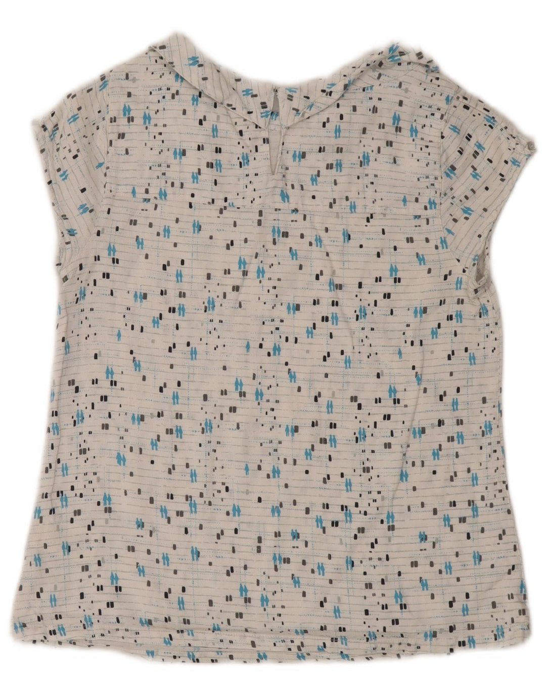 White Stuff Γυναικεία Μπλούζα Τοπ UK 8 Small Geometric Cotton