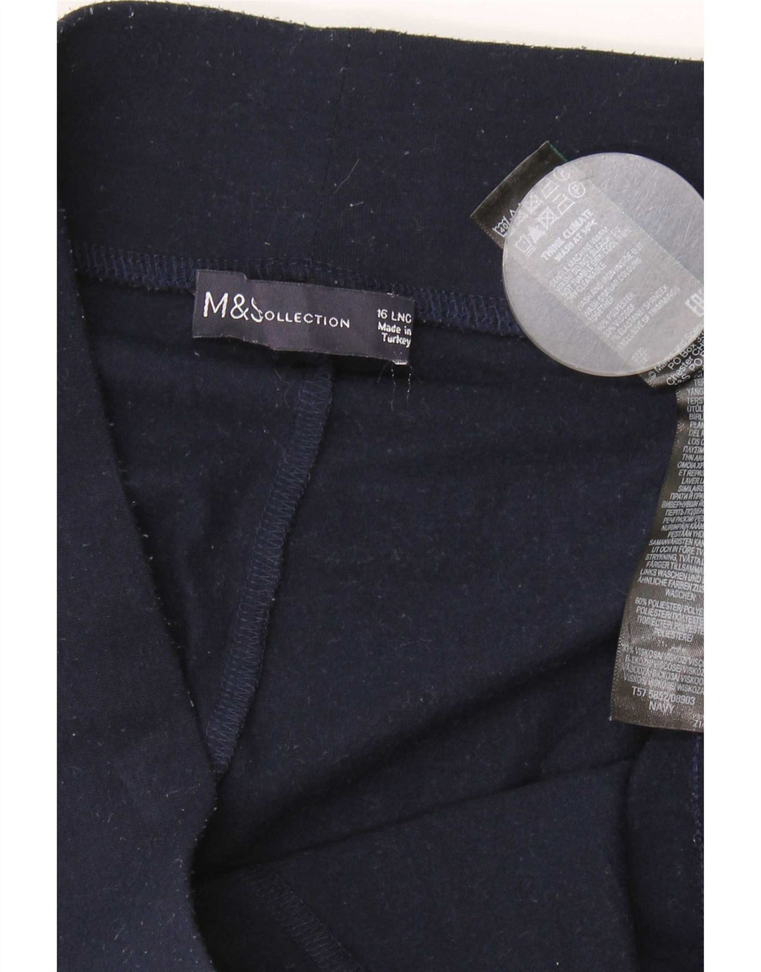 Marks & Spencer Γυναικεία κολάν UK 16 Large Navy Blue Polyester