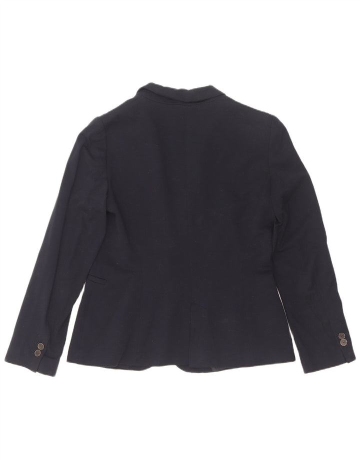 Zara Γυναικείο μπλέιζερ 1 κουμπιού μπουφάν UK 12 Medium Navy Blue