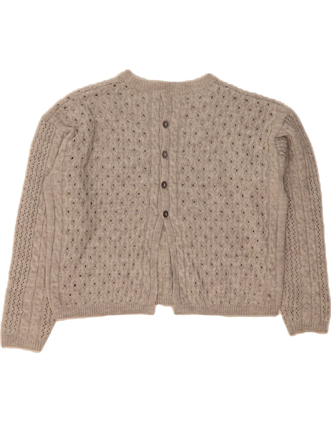 MARKS & SPENCER Womens Crew Neck Jumper Sweater UK 14 Large  Grey Vintage Marks & Spencer and Second-Hand Marks & Spencer from Messina Hembry 