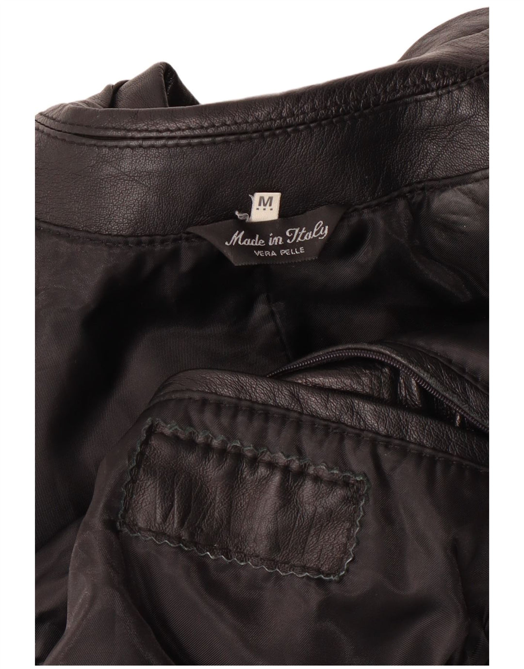 Vintage Ανδρικό Δερμάτινο Μπουφάν UK 38 Medium Black Leather Classic