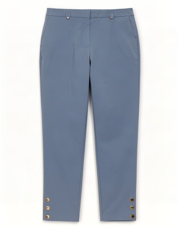 Marks & Spencer Γυναικείο λεπτό παντελόνι Chino UK 14 μεγάλο W32 L28 Μπλε βαμβακερό