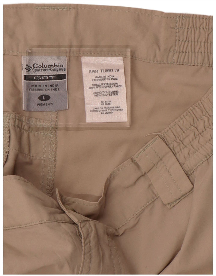 COLUMBIA Γυναικείο ίσιο παντελόνι Cargo Μεγάλο W32 L30 Μπεζ πολυεστέρας
