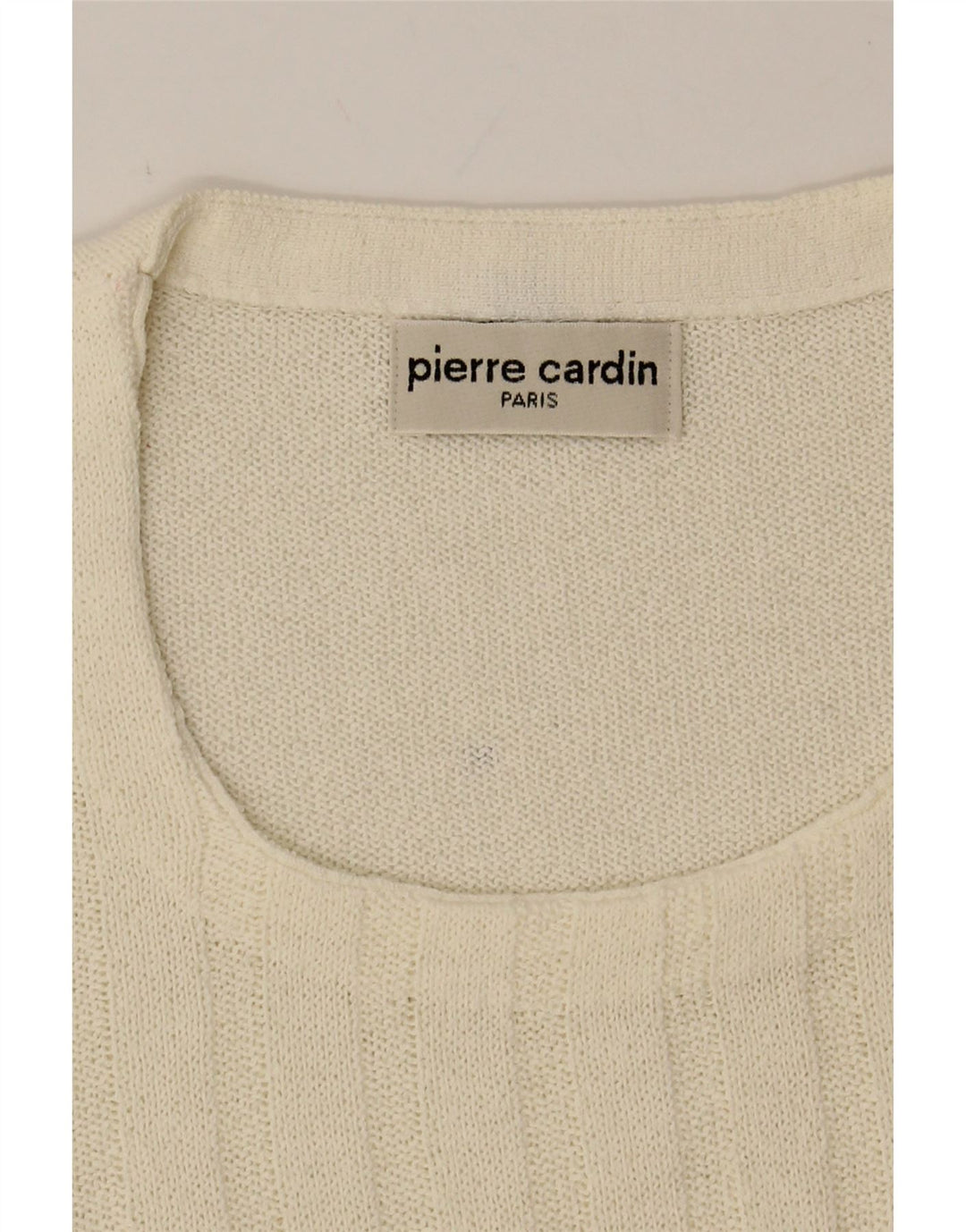 PIERRE CARDIN Womens Crew Neck Jumper Sweater IT 46 Large Off White Vintage Pierre Cardin and Second-Hand Pierre Cardin from Messina Hembry 