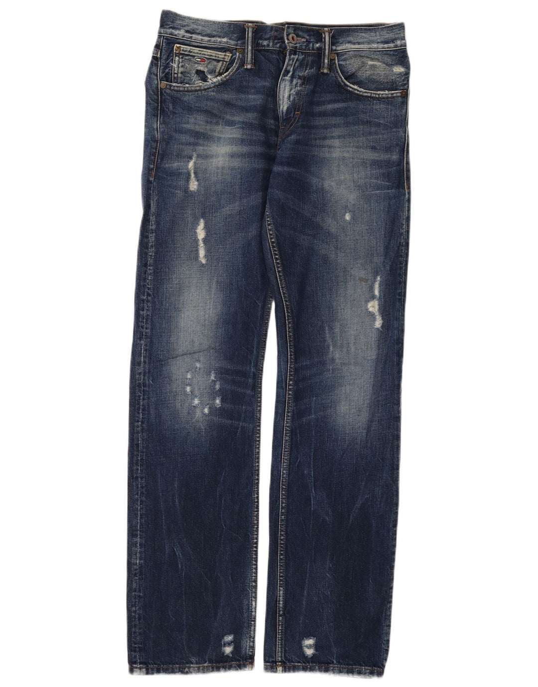 Tommy Hilfiger Γυναικεία Ryder Distressed Regular Straight Jeans W29 L32 Blue