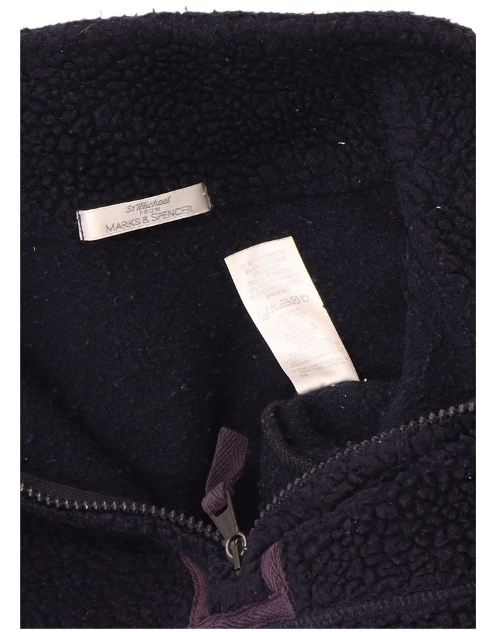 Marks & Spencer Womens Oversized Fleece Jumper UK 12 Medium Navy Blue