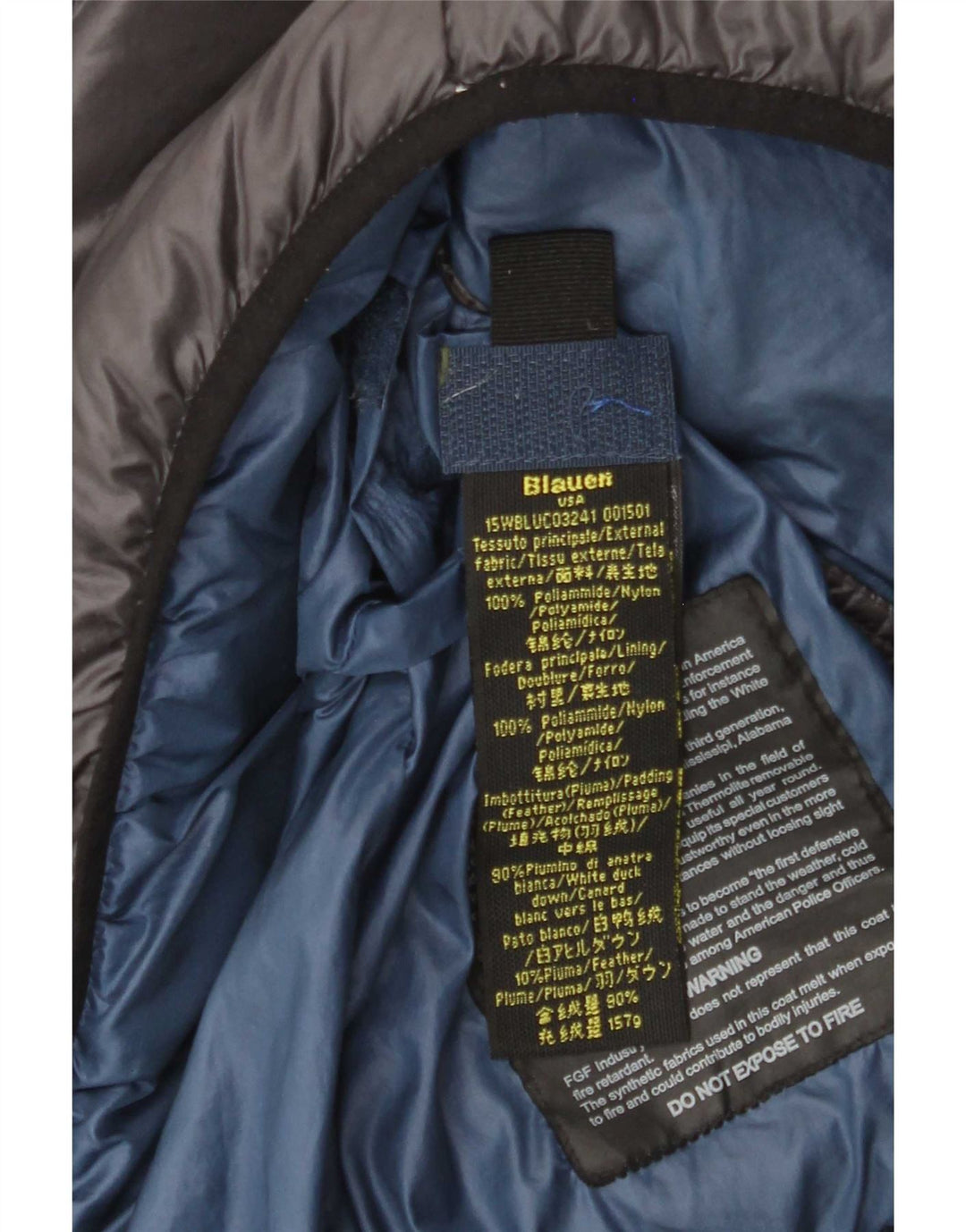 Blauer Ανδρικό μπουφάν με κουκούλα UK 38 Medium Grey Polyamide