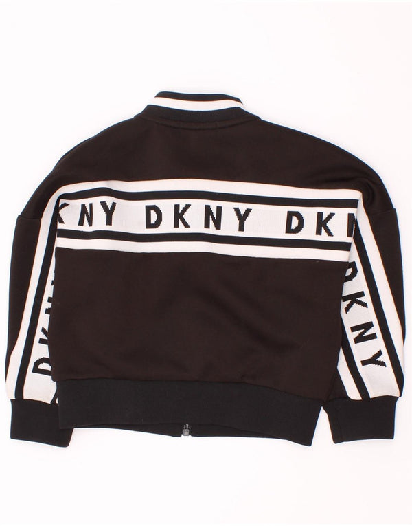 Dkny Girls Graphic αθλητική φόρμα Top Jacket 3-4 Years Black Colourblock