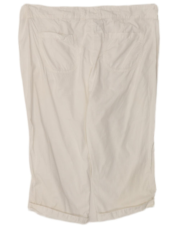 Marks & Spencer Γυναικεία ψηλόμεση βερμούδα UK 16 Large W38 Λευκό