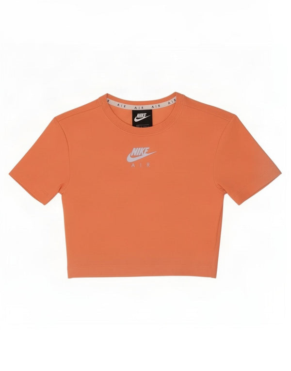 Γυναικείο μπλουζάκι Nike Crop Graphic T-shirt UK 6 XS πορτοκαλί βαμβακερό