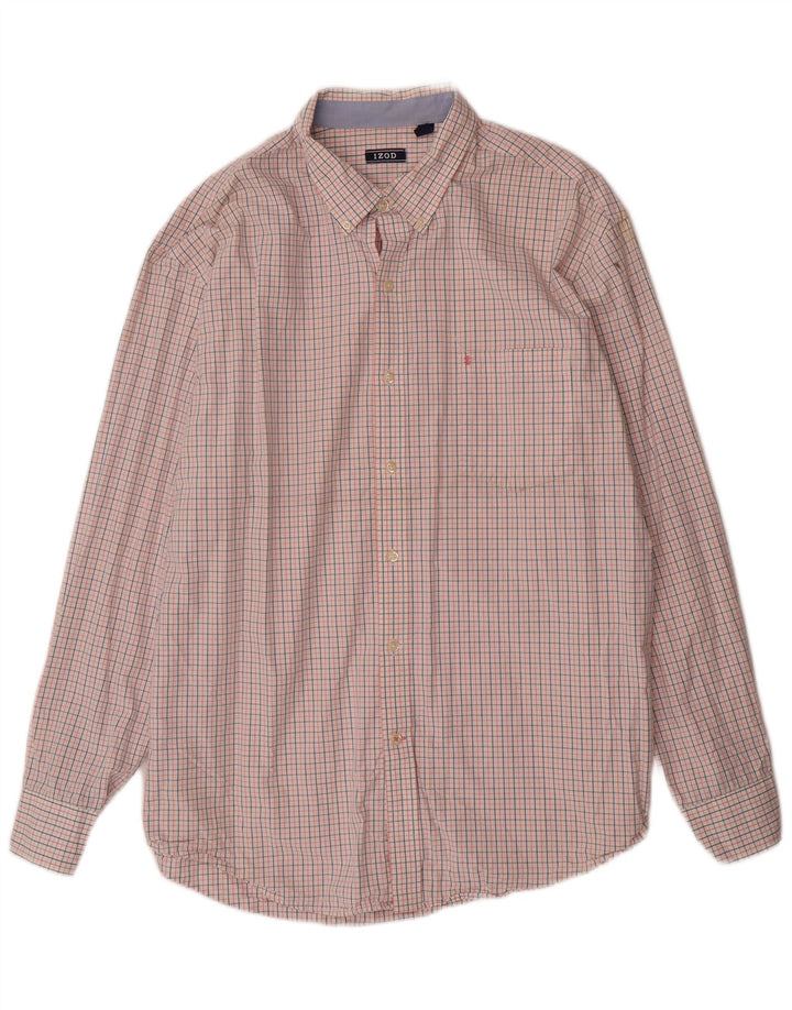 Ανδρικό πουκάμισο IZOD XL Pink Check Cotton