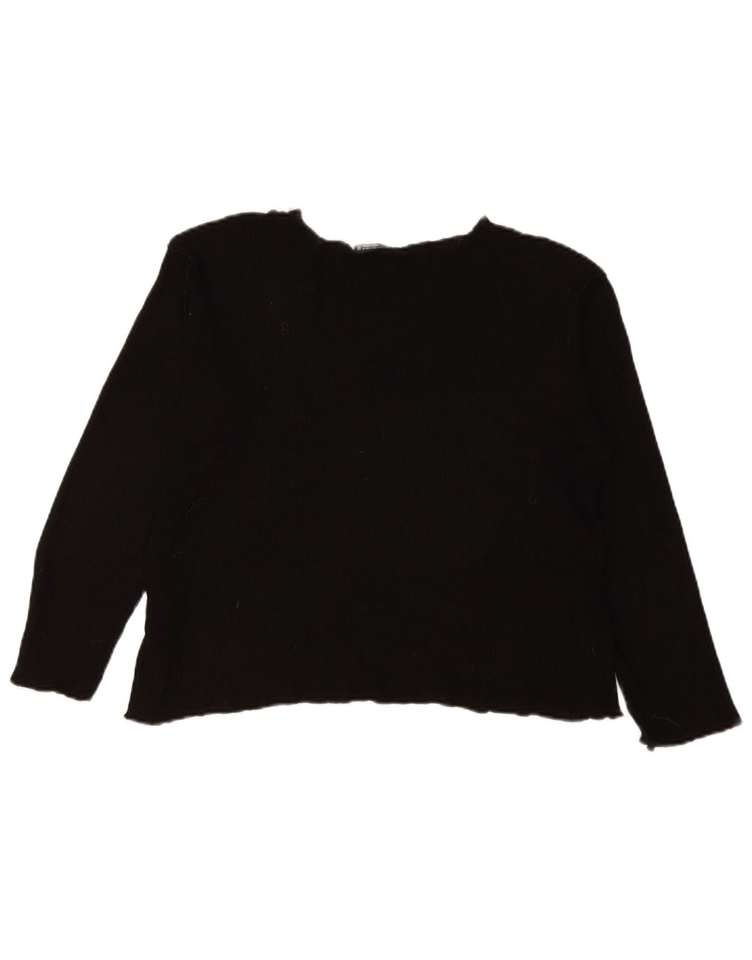 Zara Γυναικείο τοπ μακρυμάνικο UK 10 Small Black Viscose