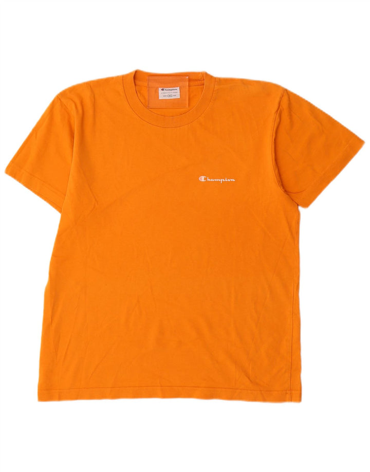 CHAMPION Mens T-Shirt Top Medium Orange Cotton