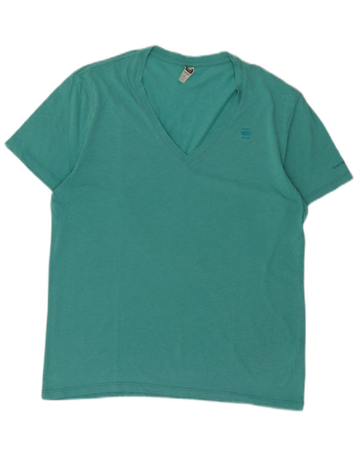 Ανδρικό T-Shirt G-Star Top Μεσαίο Τυρκουάζ Βαμβακερό