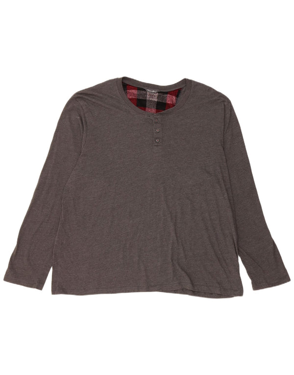 EDDIE BAUER Ανδρικό τοπ μακρυμάνικο 2XL γκρι βαμβακερό