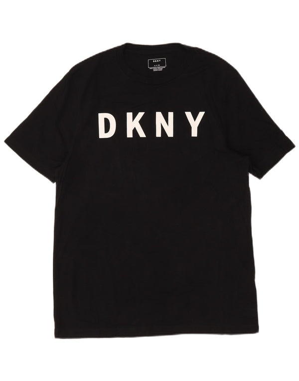 Ανδρικό γραφικό T-Shirt Top Dkny Μικρό μαύρο βαμβακερό