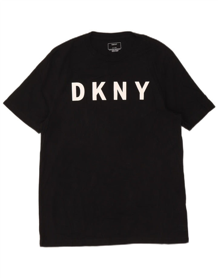 Ανδρικό γραφικό T-Shirt Top Dkny Μικρό μαύρο βαμβακερό