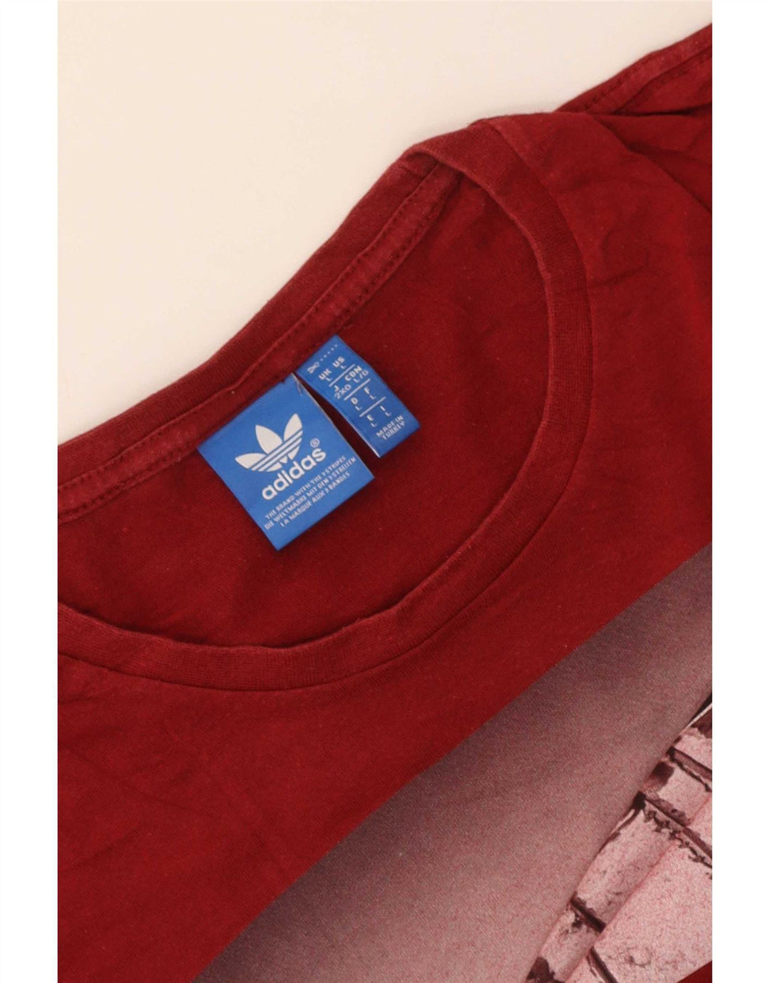 Ανδρικό γραφικό T-Shirt Adidas Top μεγάλο κόκκινο