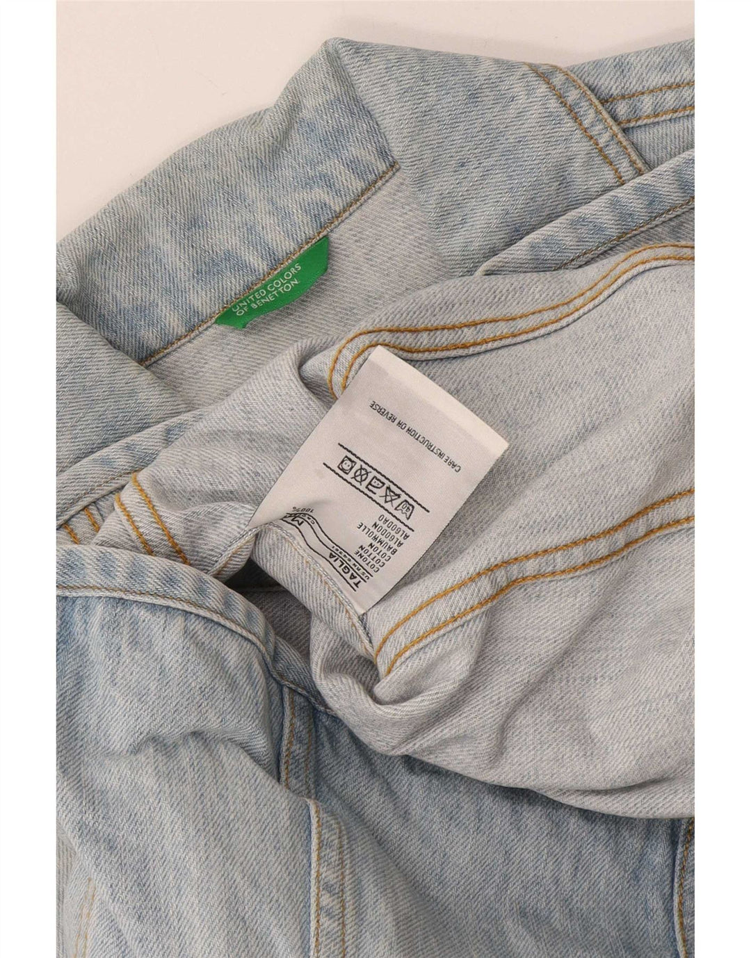 Benetton Γυναικείο Τζιν Μπουφάν UK 14 Medium Blue Cotton