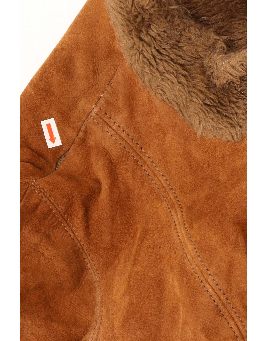 Vintage γυναικείο σουέτ πανωφόρι UK 10 Small Brown
