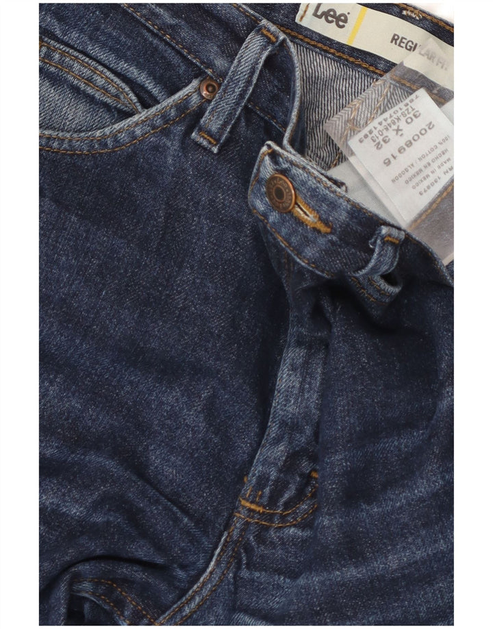 Ανδρικό τζιν Lee Regular Fit ίσιο W30 L32 Μπλε βαμβακερό