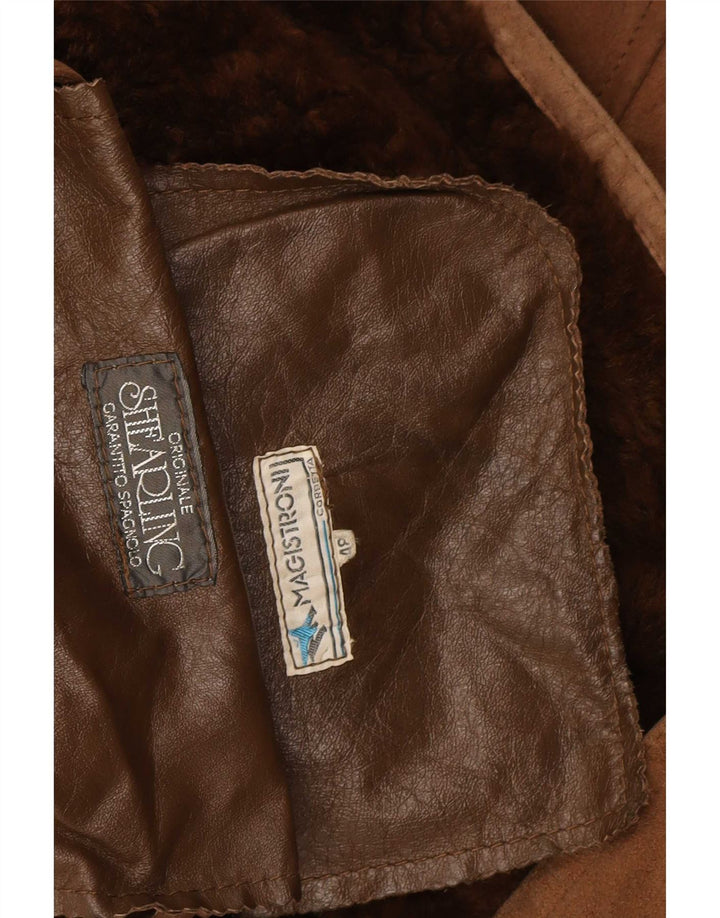 Vintage Ανδρικό Shearling Jacket IT 48 Medium Brown Shearling