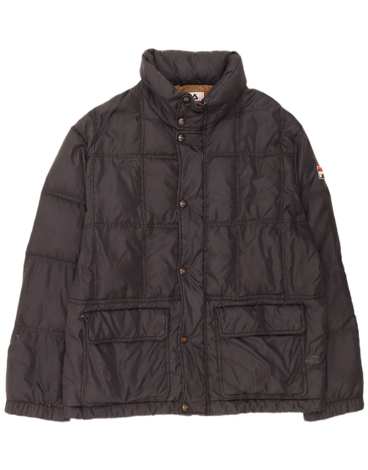 Fila Ανδρικό μπουφάν με κουκούλα IT 54 2XL Μαύρο Πολυαμίδιο