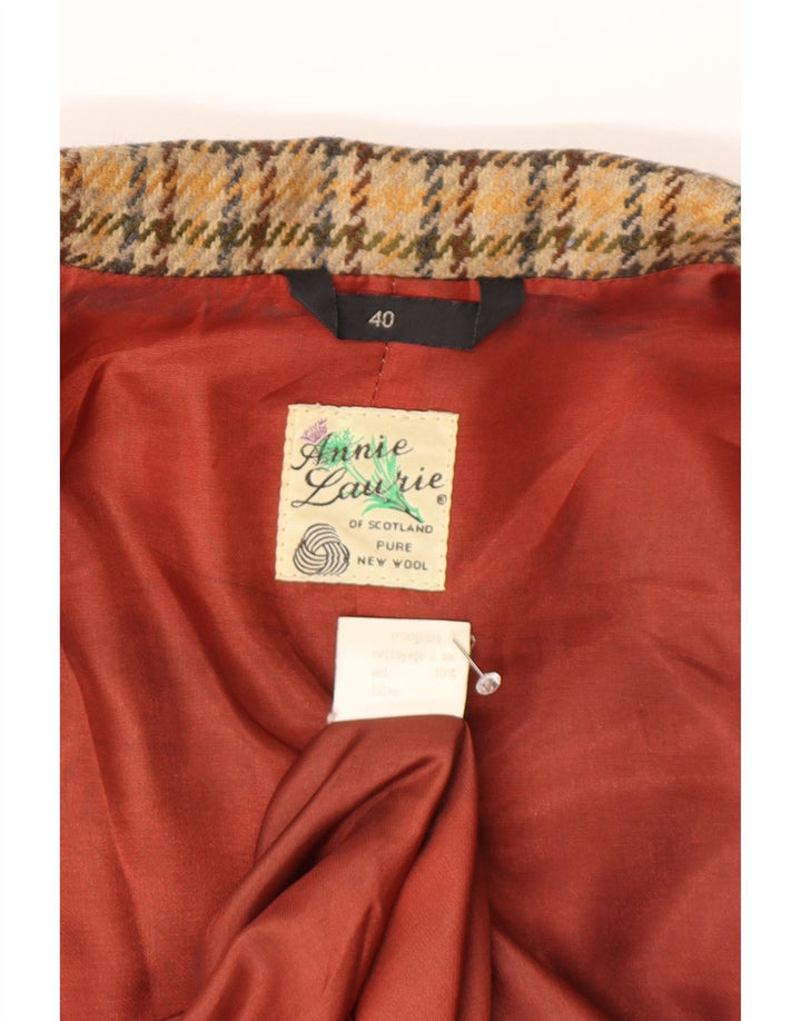 Vintage γυναικείο διπλό μπουφάν μπλέιζερ EU 40 Medium Beige Houndstooth
