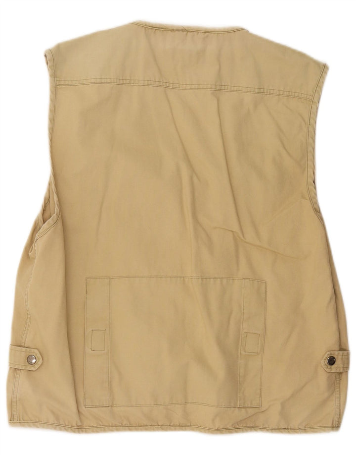 Vintage Mens Utility Jacket UK 40 Large Beige Βαμβακερό