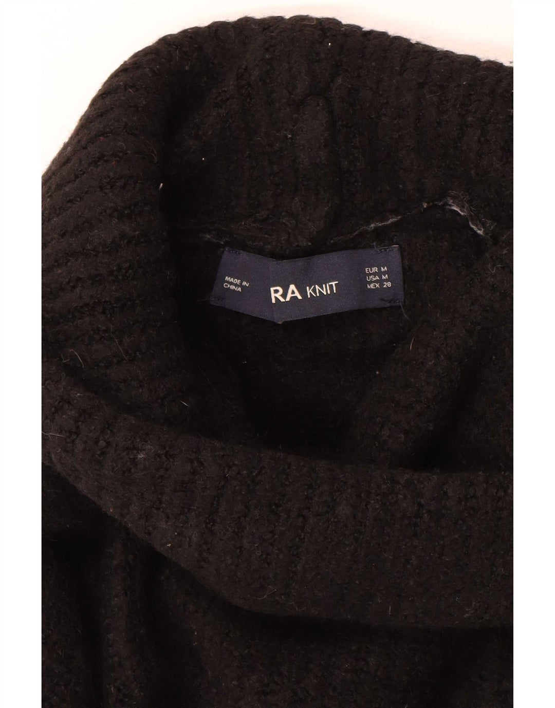 Zara Γυναικείο πουλόβερ με ρολό λαιμόκοψη UK 14 Μεσαίο μαύρο