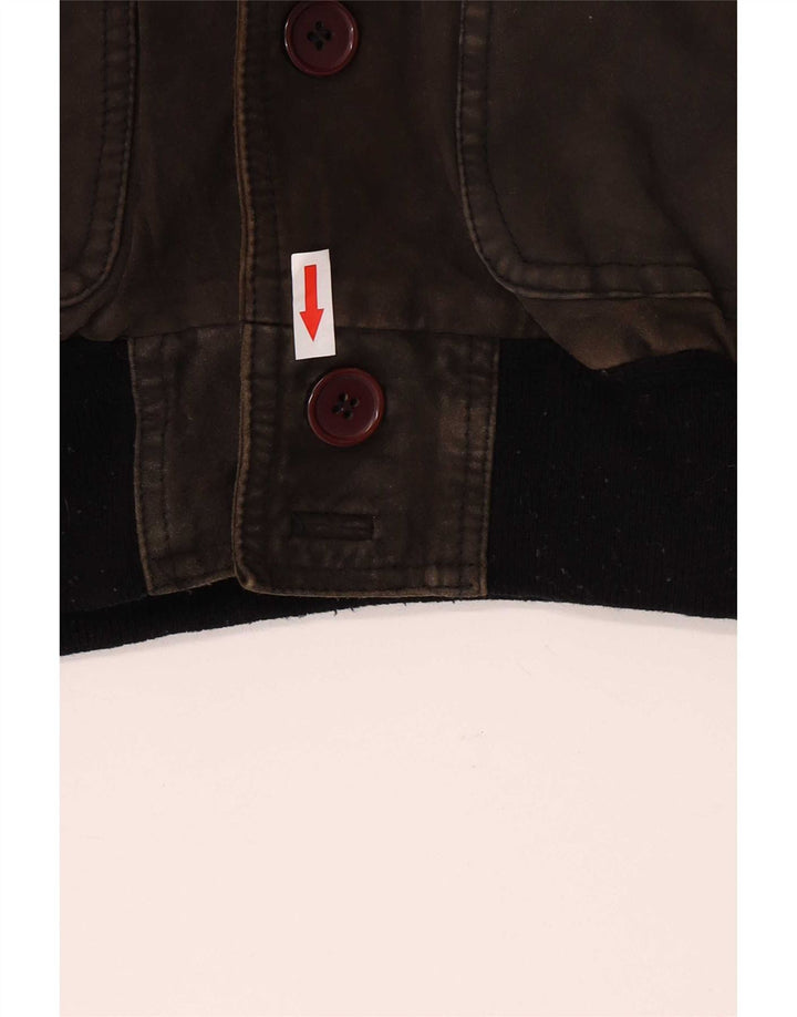 Vintage Ανδρικό Suede Bomber Jacket UK 40 Large Khaki