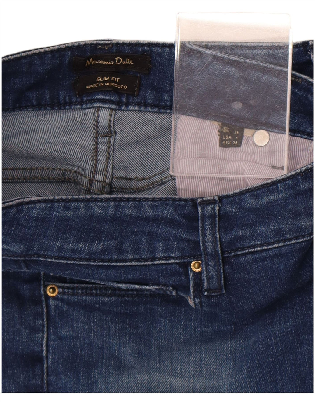 Massimo Dutti Γυναικείο Slim Jeans EU 36 XS W26 L30 Blue