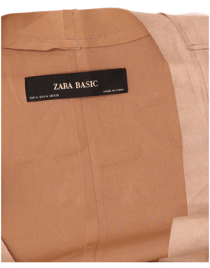 Zara Γυναικείο Faux Suede Blazer Jacket UK 12 Medium Beige