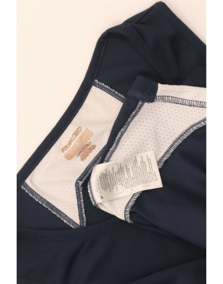 Reebok γυναικείο γιλέκο τοπ UK 12 Medium Navy Blue Colorblock Πολυεστέρας