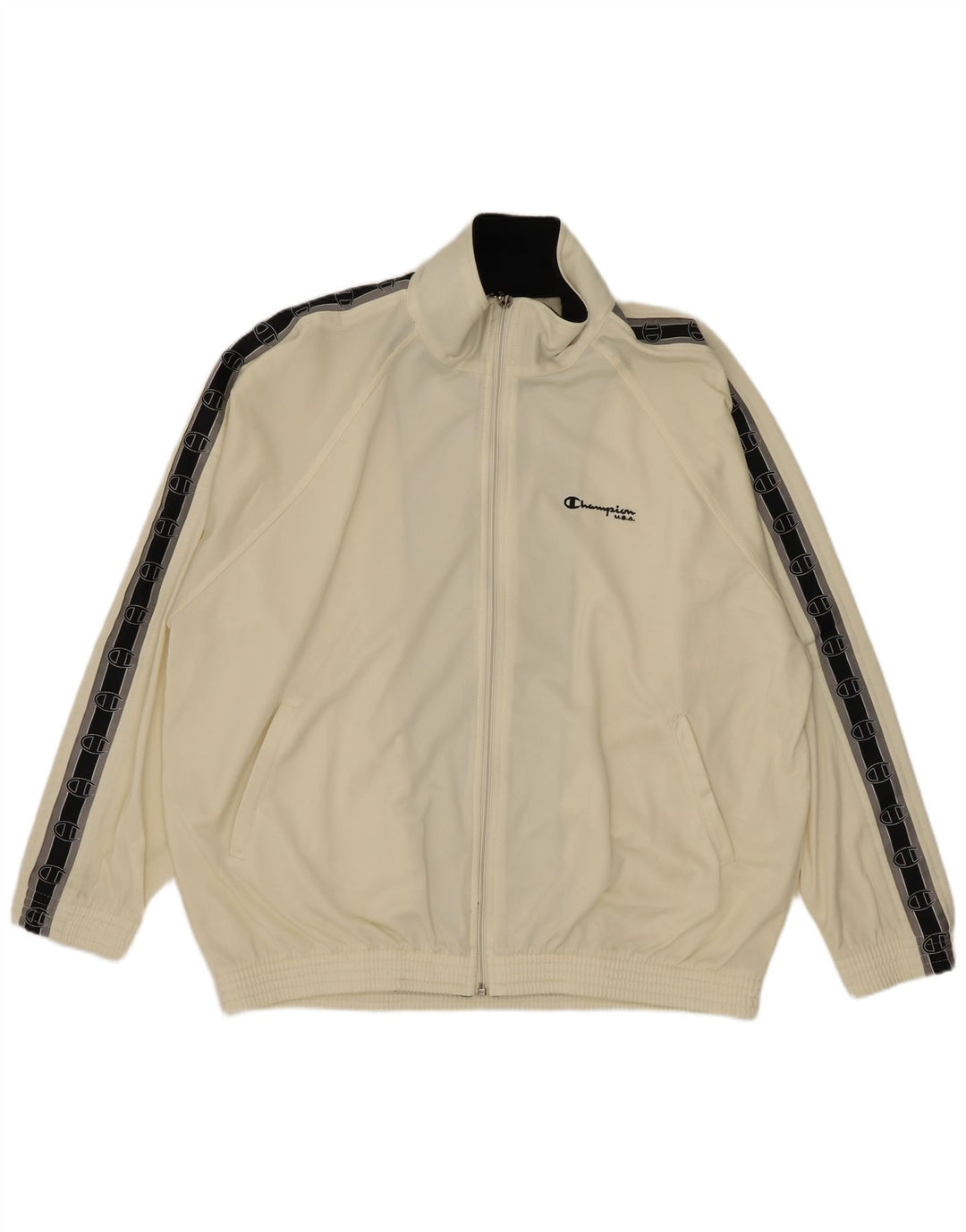 Ανδρική φόρμα Champion Graphic Top Jacket Large Off White Colourblock