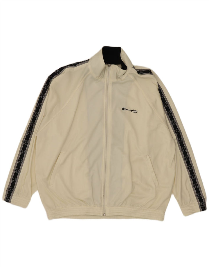 Ανδρική φόρμα Champion Graphic Top Jacket Large Off White Colourblock
