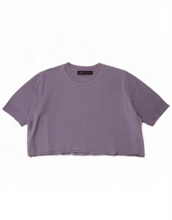 Marks & Spencer Womens Crop T-Shirt Top 16 Large Navy Blue