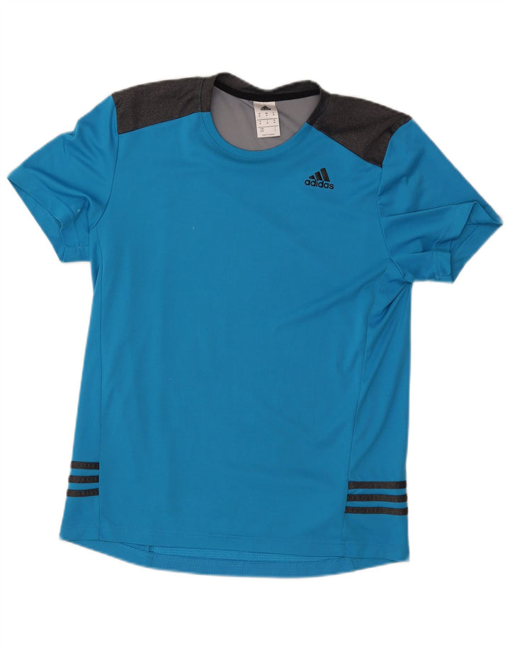Ανδρικό T-Shirt Adidas Top Medium Blue Colourblock Πολυεστέρας