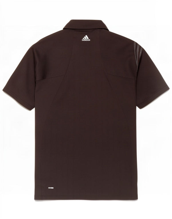 Adidas Mens Climacool Polo Shirt Large Black Polyester