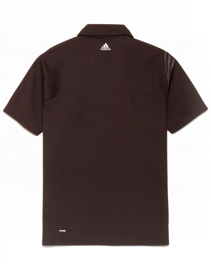 Ανδρικό πουκάμισο Adidas Climacool Polo, μεγάλο μαύρο πολυεστέρα