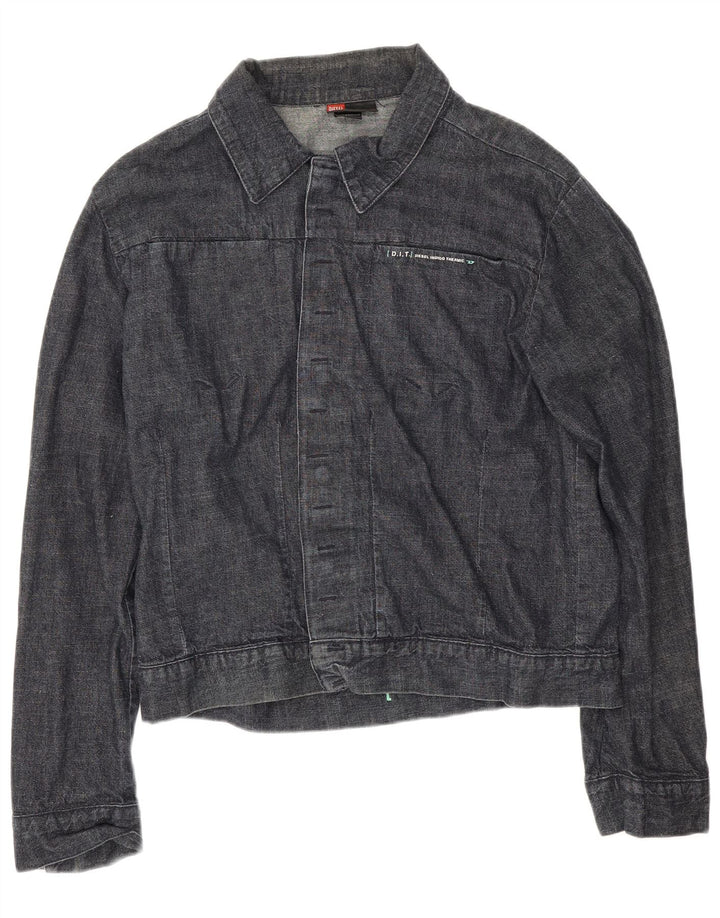 Diesel Ανδρικό Τζιν Μπουφάν UK 40 Large Navy Blue Cotton