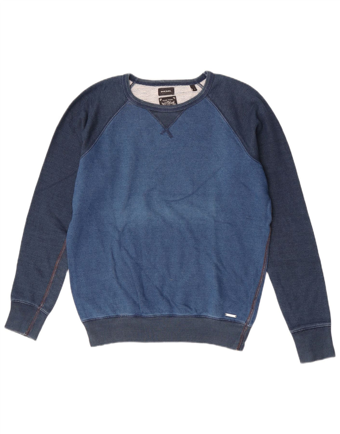 Ανδρικό φούτερ Diesel Jumper Μεσαίο μπλε χρώματος βαμβακερό