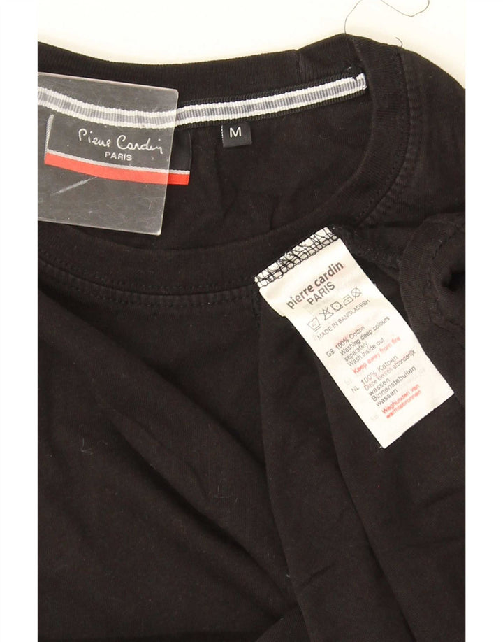 Ανδρικό T-Shirt Pierre Cardin Τοπ μεσαίο μαύρο βαμβακερό