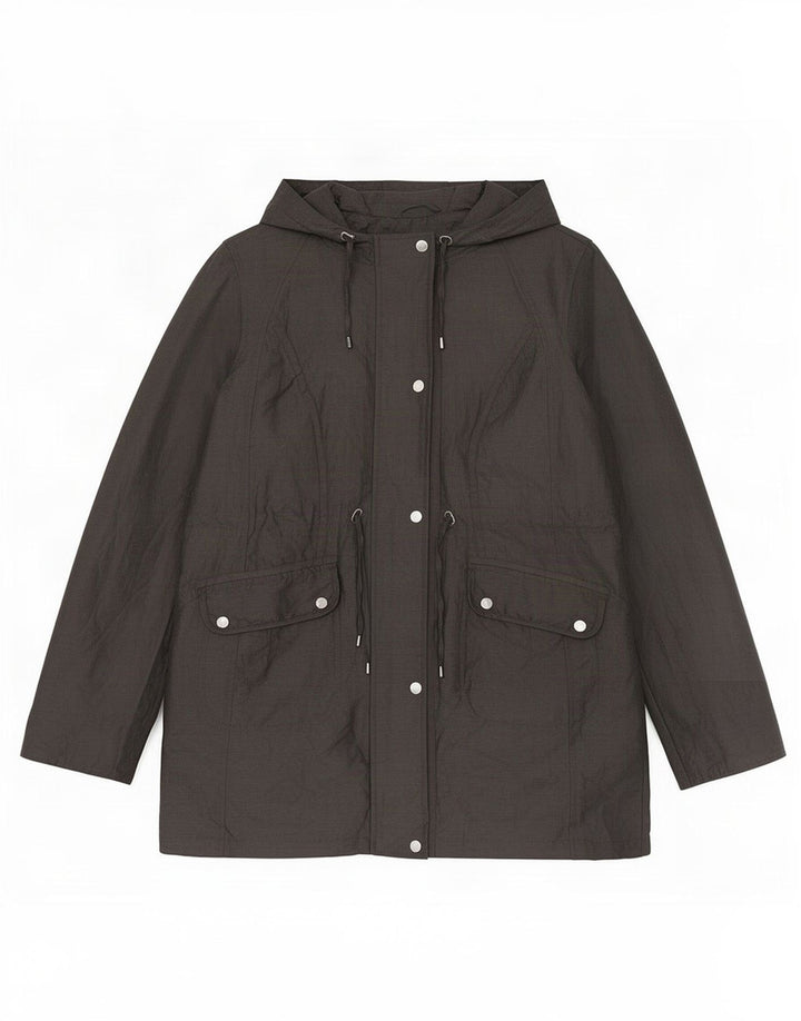 Marks & Spencer Γυναικείο μπουφάν Parka με κουκούλα UK 14 Large Grey Polyamide