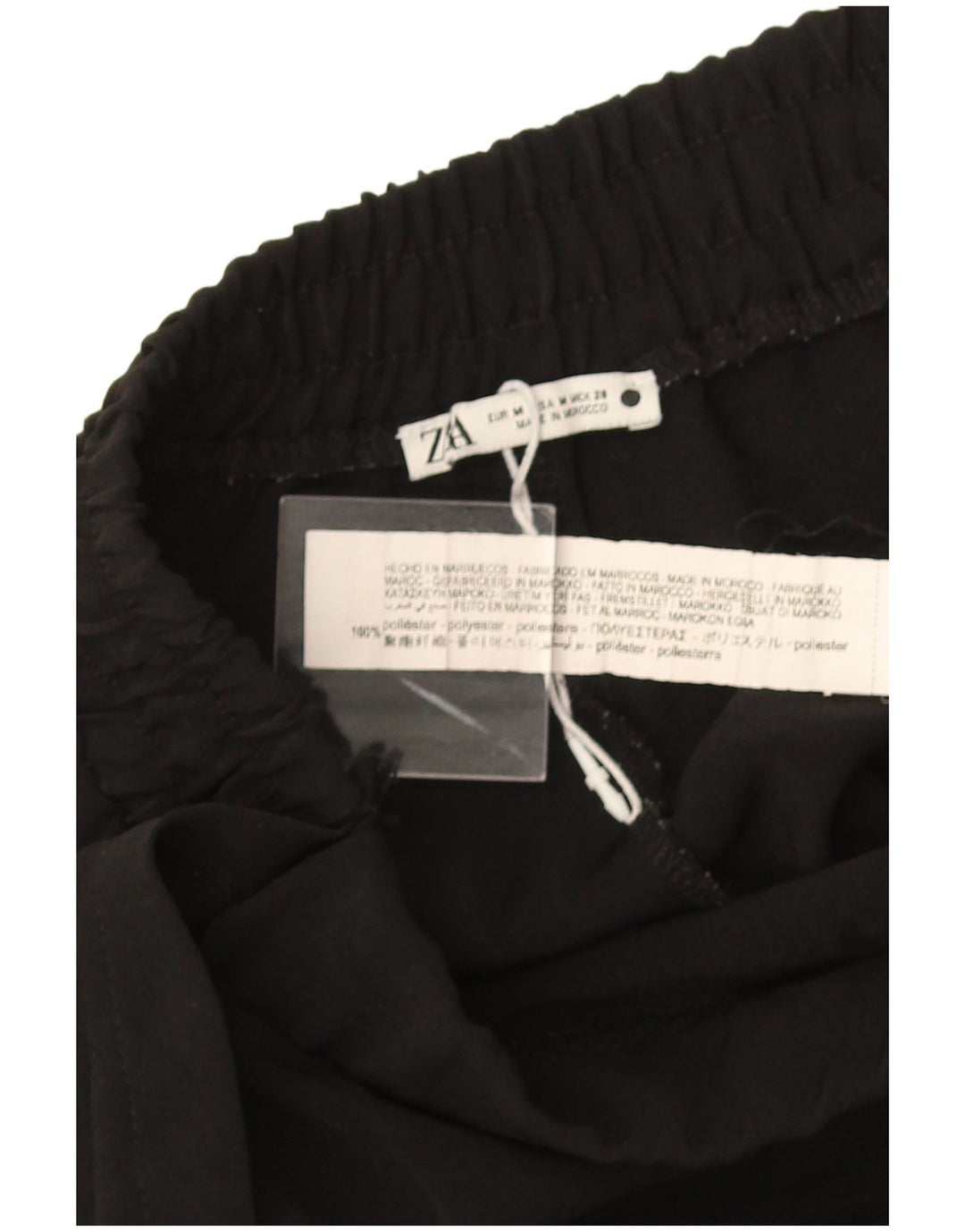 Γυναικείο παντελόνι Zara Wrap Casual Medium W30 L27 Μαύρο πολυεστέρα