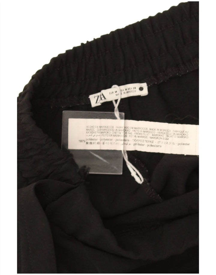 Γυναικείο παντελόνι Zara Wrap Casual Medium W30 L27 Μαύρο πολυεστέρα