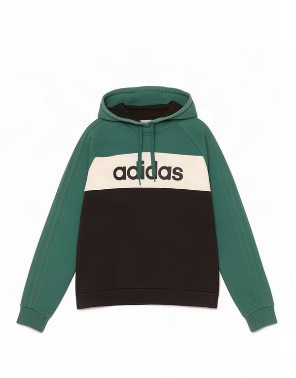 Ανδρικό γραφικό κουκούλα Adidas, μεσαίο πράσινο, βαμβακερό